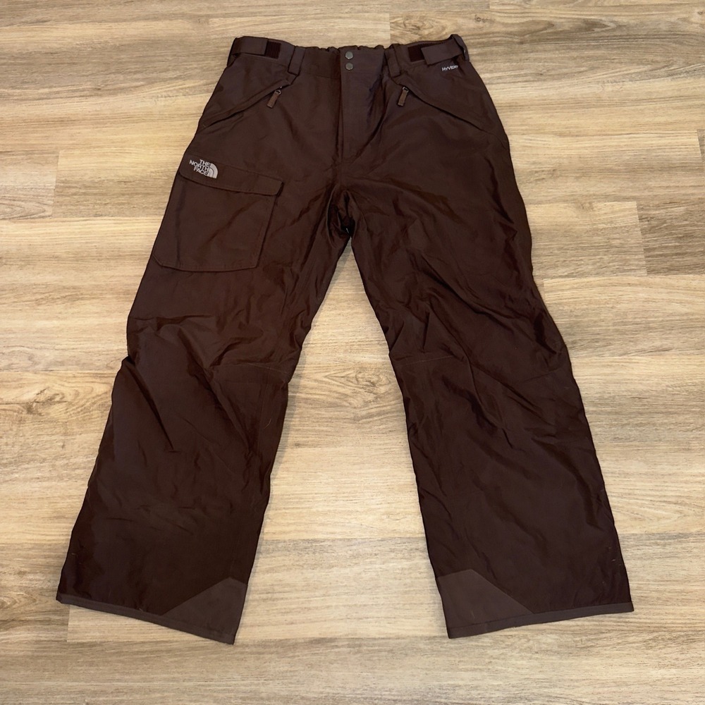 The North Face HyVent Snow Pants Mens XL Brown Ski Snowboard Cargo AR2M